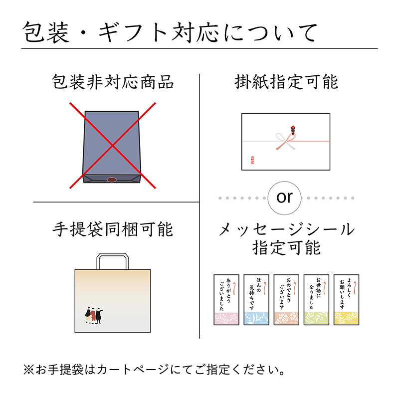 包装・ギフト対応について